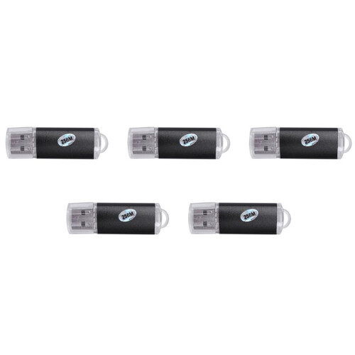 5X 256 MB USB 2.0 Flash U-Disk Svart