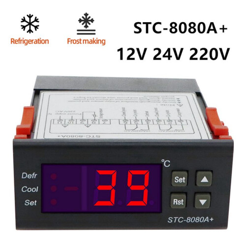 5X STC-8080A+Digital Temperature Controller 220V Regulator Cold Storage Freezer Sensor Hygrometer 40%