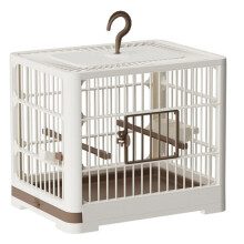 1pc Birdcage Villa Cage Large Space for Breathability Outdoor Portable Bird Walking Artifact with Feeder A