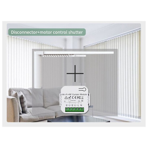 Tuya WIFI  Curtain  APP Timing Motor Controller  RF 433 Mhz Remote Control Electric Roller Blind 2