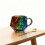 Rainbow D20 Dice Mug, Polyhedral Dice Coffee Cup with Handle, Game Mug for RPG Lovers, Game Night Mugs Gift 5