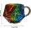 Rainbow D20 Dice Mug, Polyhedral Dice Coffee Cup with Handle, Game Mug for RPG Lovers, Game Night Mugs Gift 8
