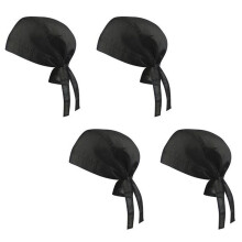4X Unisex Bandana Cap Kopftuch Kopfband Biker Hat Piratentuch in Sport Fahrrad Bandana Cap Baumwolle