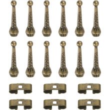 18 Pcs Bolo Tie Kit, Alloy Bolo Tie Tips Replacement End Caps and Slides Clasps Findings for Clothes Decor DIY Crafts B