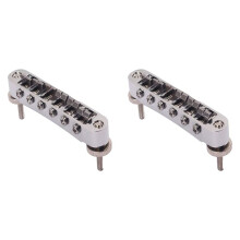2X LP Bridge Tune O Matic Bridge Adjustable Chrome Plated Guitar Bridge for Guitars Musical Replacement Accessory