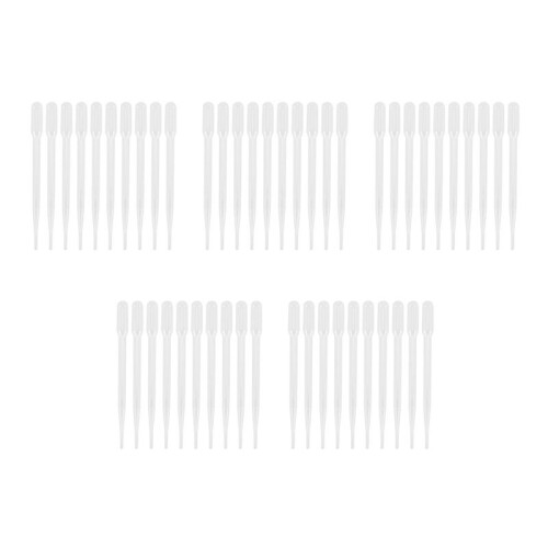 50pcs 3ML Disposable Plastic Eye Dropper Set Transfer Graduated Pipettes