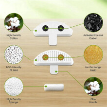 Filtros de Fonte para Gatos, 6 Filtros de ReposiçãO e 12 Esponjas de Filtro de ReposiçãO para Fonte AutomáTica para Animais de EstimaçãO de 67