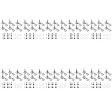 60 Pieces Silver Acoustic Guitar Machine Heads Knobs Guitar String Tuning Peg Tuner(30 for Left + 30 for Right)