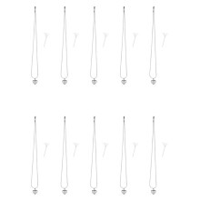 10X Bijoux de CréMation pour Cendres Pendentif Impression Coeur Urne pour Animal de Compagnie Collier Souvenir Souvenir Bijoux pour Cendres D'Animal
