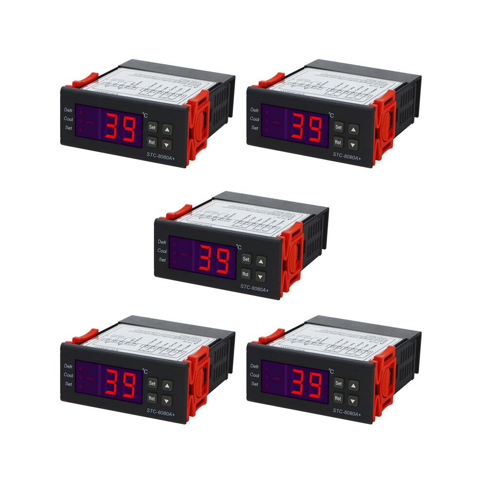 5X Stc-8080A+Digital Temperature Controller 220V Regulator Cold Storage Freezer Sensor Hygrometer 40% 6031145818780
