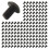 M5x8mm Button  Hex Socket Cap Screw Bolt Black 300 Pcs 2