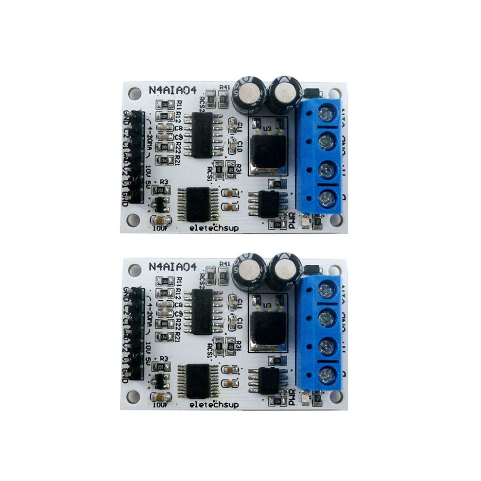 2X Eletechsup 4-20Ma Voltage Signal Acquisition Rs485 Modbus Rtu Module For Plc Current Transmitter Measuring 6031891305060