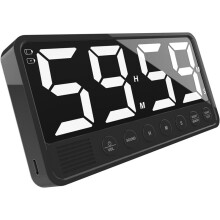 Extra-Large Display Digital Kitchen Timer with 7.4" LED Screen,Magnetic Stand Timer for Cooking Home Gym, Black