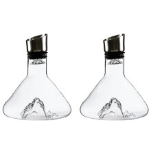 1500ML Whisky Vinkaraff Handgjord Blyfri Kristall Vinhällkaraff Förtjockad Vin Dispenser Kruka Tillbehör 2st
