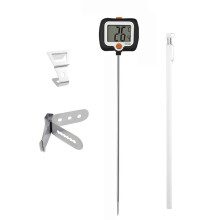 Temperature Gauge Candy Long Probe Kitchen Meter with Pot Clip Deep Fry Oil Temperature Gauge with Rotatable Display A