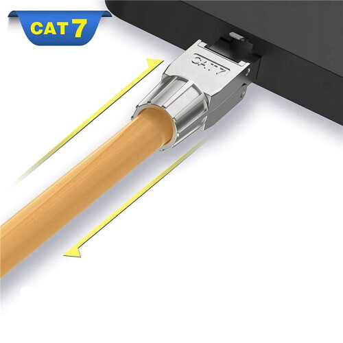 6 Pcs for RJ45 CAT7 Connectors Tool Free Shielded Toolless Modular Network Plug for Installation Cable 1