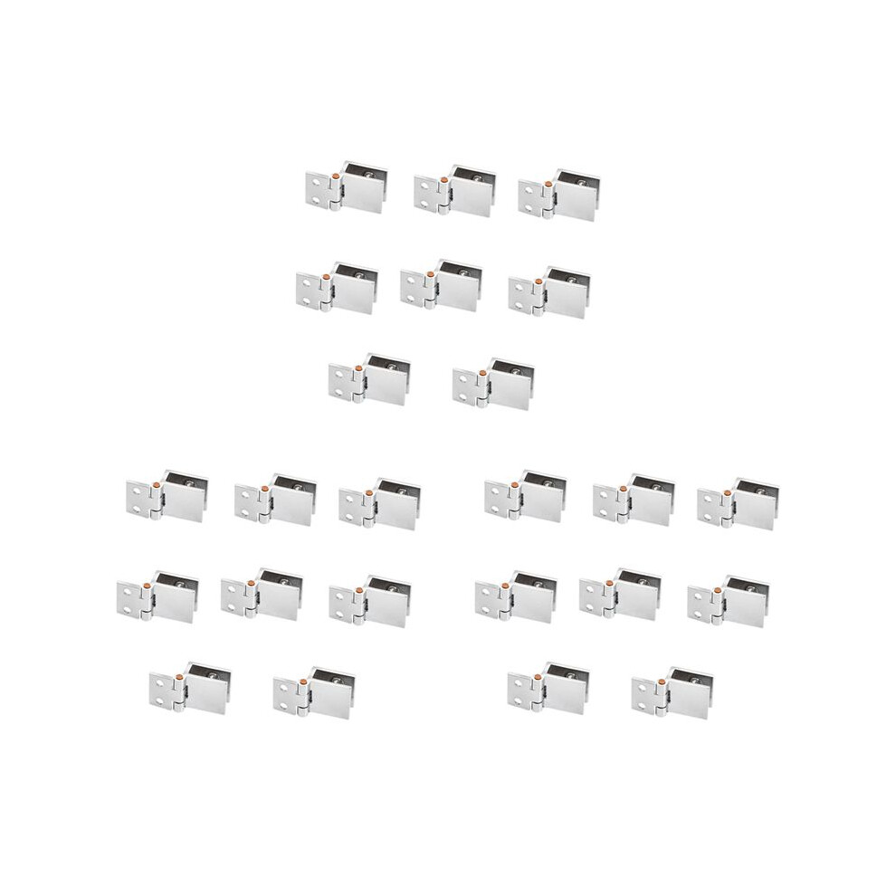 Set Of 24 Glass Door Hinges, 5Mm-8Mm Adjustable Rectangle Clamp Single Clip For Cabinet Cupboard Glass Door Hinges 6032356042223