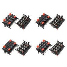 8Pcs 64x40x20mm 8 Positions Push in Jack Spring Load Speaker Terminals