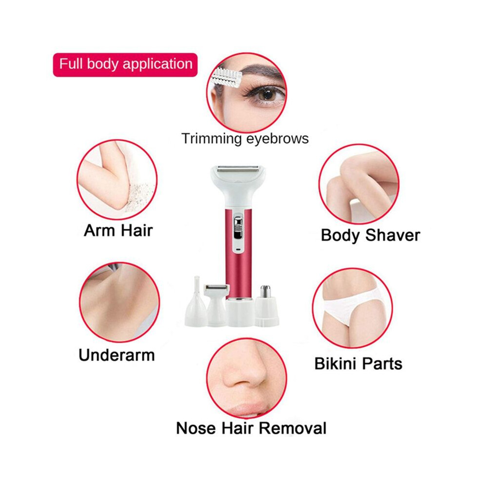Tauoh 5 In 1 Body Hair Removal Epilator Armpit Hair Bikini Hair Leg Hair Pubic Hair Electric Shave Clipper Shaver Women