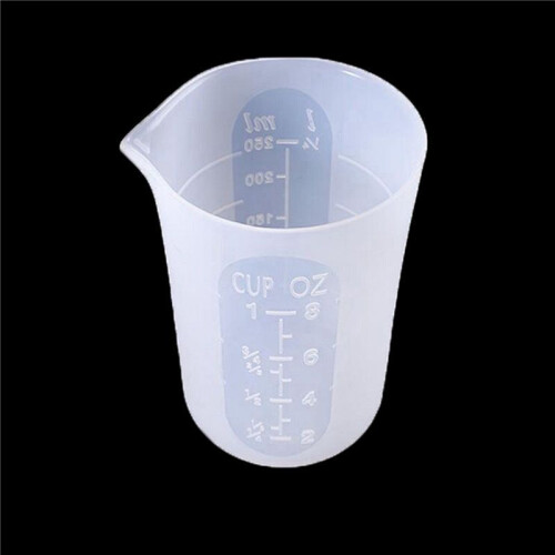250 Ml Silicone Measuring Cups for Resin Making Non-Stick Mixing Soft Scale Cups Small Capacity Tools 6 PCS 1