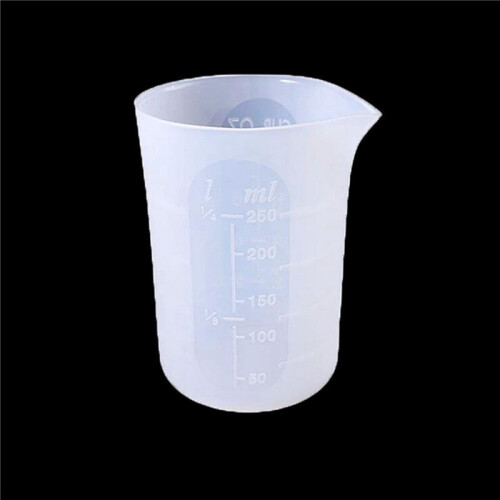 250 Ml Silicone Measuring Cups for Resin Making Non-Stick Mixing Soft Scale Cups Small Capacity Tools 6 PCS 2