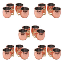 Taza Mula Moscú de Acero Inoxidable de 2 Onzas  Tazas Espresso Taza Chapada en Cobre Juego de Tazas de Tiro de 20