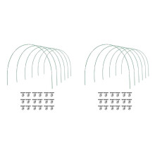 72 PCS Green House Hoops Grow Tunnel 6 Sets of 8.5 FT Long Garden Hoops Kit, Rust-Free Fiberglass Raised Beds Hoops