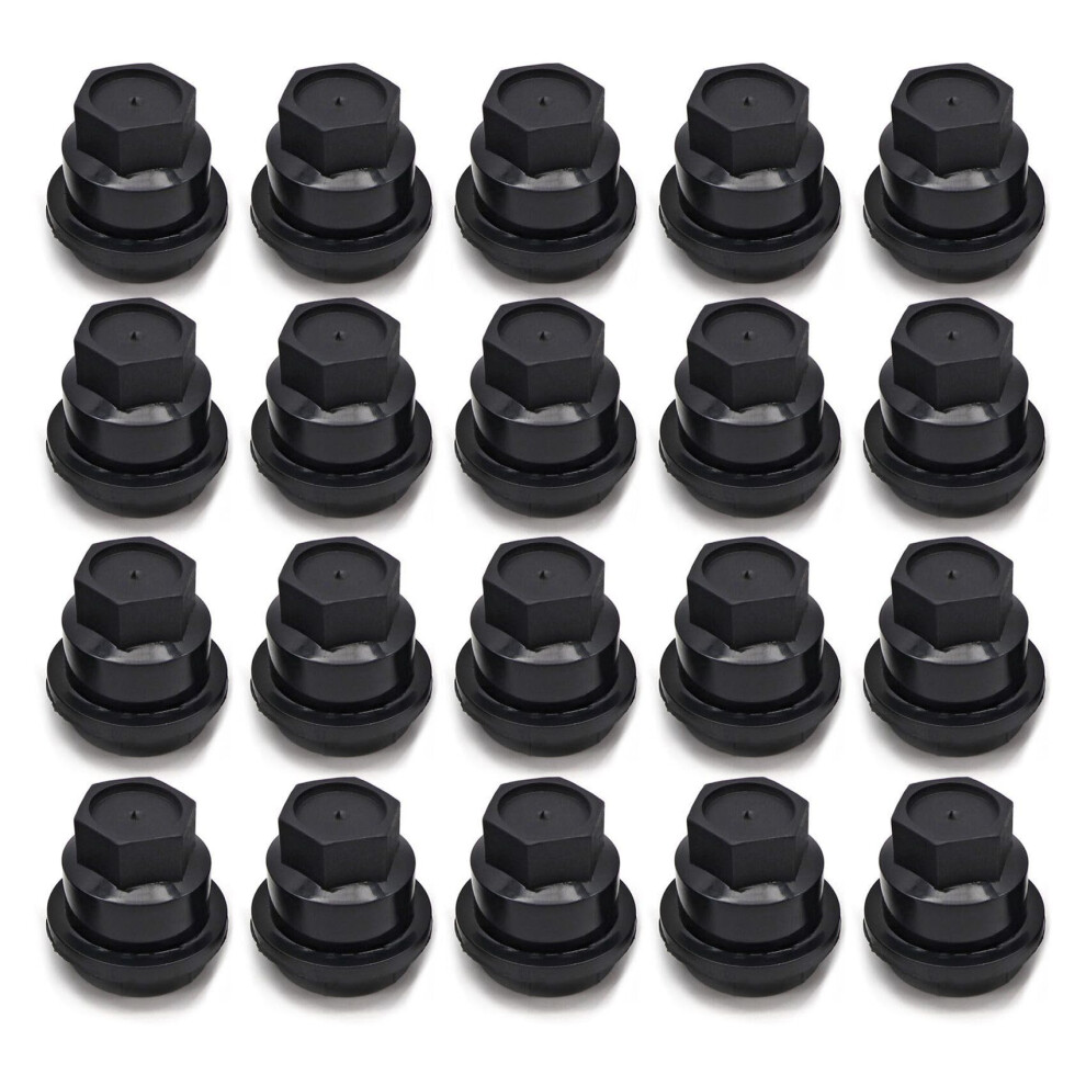 20Pcs Plastic Lug Nut Covers 19Mm Hex M242.0 Thread Protects From Corrosion Black 9455672908610