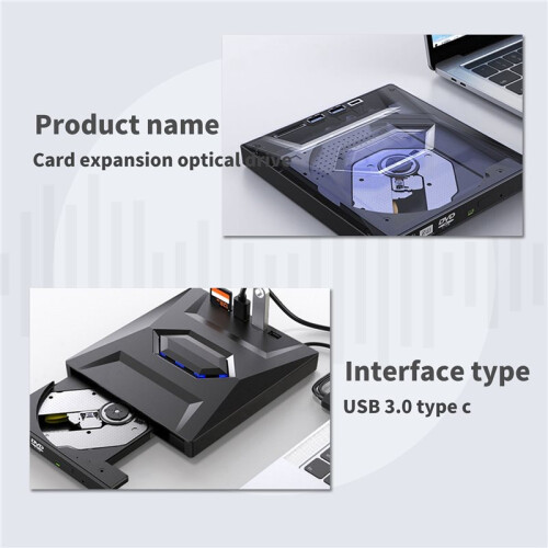 External DVD CD Writer Burner CD and DVD Player Type C/USB3.0 External DVD CD Drive for PC Laptop Windows 11/10/8/7 2