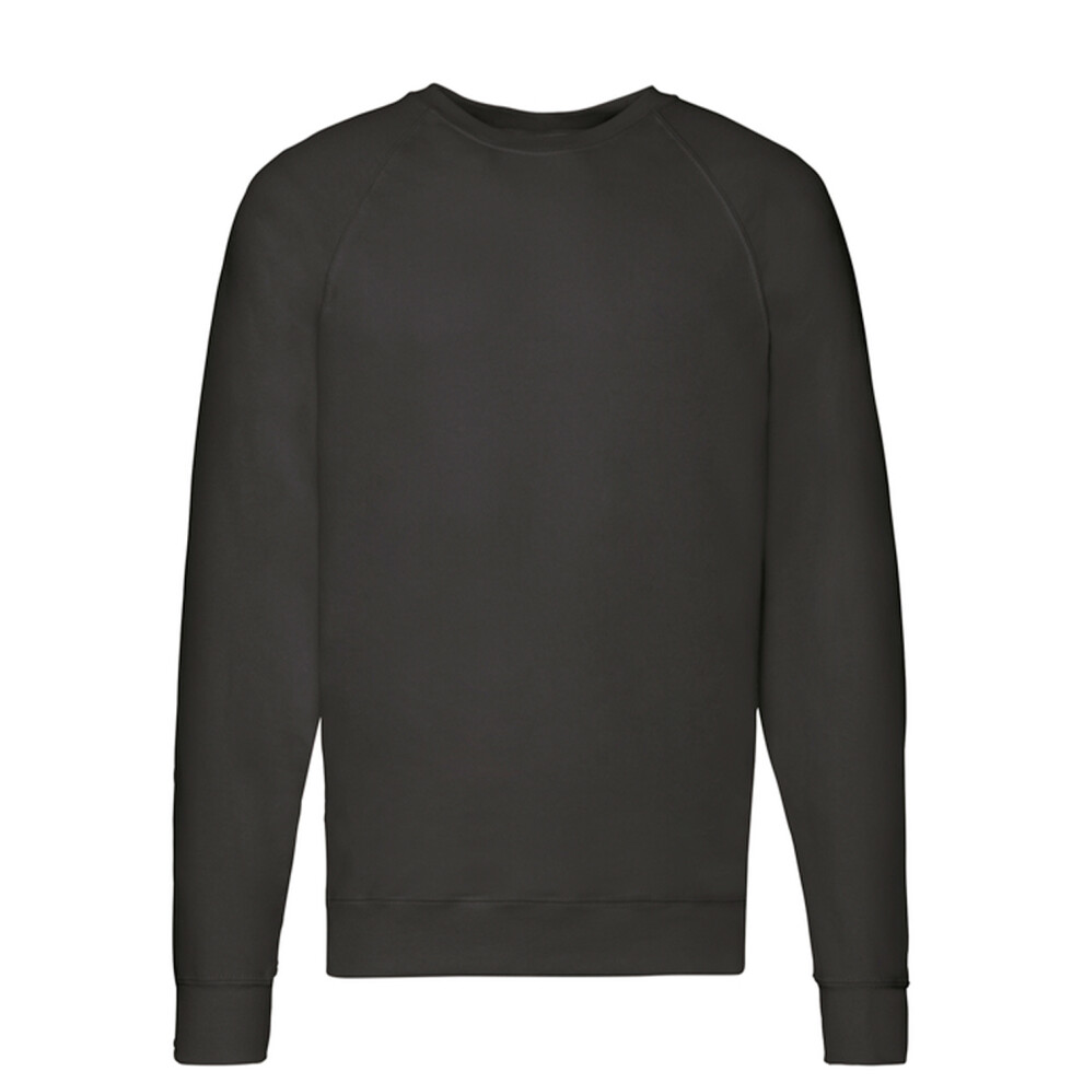 Fruit Of The Loom (Xl, Black) Mens Lightweight Raglan Jumper