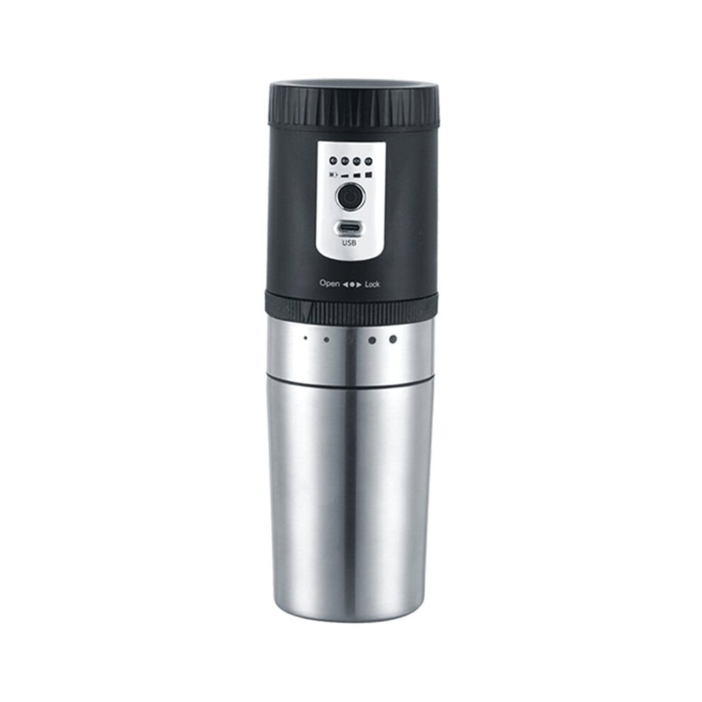 Portable Coffee Maker With Grinder Rechargeable Electric Cordless Usb Travel Espresso Machine Stainless Camping A 4714092528088