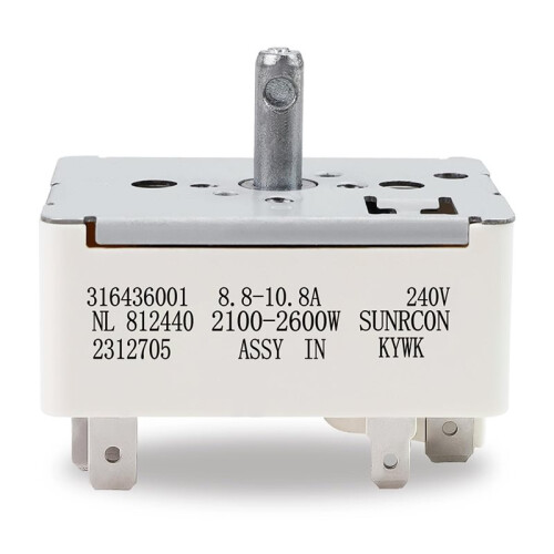 316436001,316021501 Interruptor de Controle Infinito 1155395, AP3885460, PS1145040, EAP1145040 para  para  (8 Polegadas)
