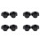 8 Pcs M10 Female Thread Nuts 50mm Plastic Star  Clamping Knob Grip 1