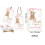 (Pink Bear, A) Bear Baby Gift Cards with Strings - Reusable 9