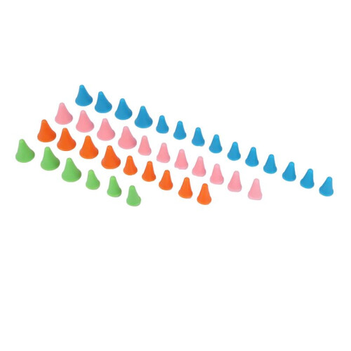 120 Pieces Multi-Colored Needle Point Stoppers Needle Point Protectors Needles Knitting with Plastic Box, 2 Sizes 2