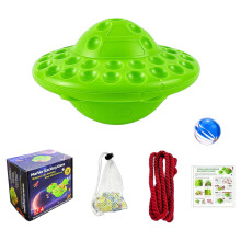 Colorful Glass Marble UFO Spinner Toy for Kids & Adults