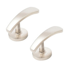 (Silver, 1 Pair) Alloy Curtain Hooks - Wall Tiebacks & Holders
