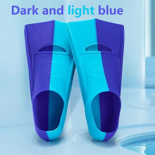 (Dark Blue, L（39-41）) Pinne da nuoto unisex in silicone, pinne da nuoto corte per attrezzatura subacquea e da snorkeling, perfette come regalo