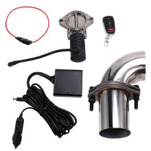 Exhaust Valve Muffler Cutout Kit Electric Exhaust Cutout Pipe Valve Set Wireless Remote Control Valve System 63mm