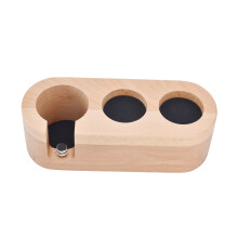 51‑54mm3Hole Coffee Tamper Mat Stand Eco Friendly Wooden Tamping Station Base for Coffee Accessories