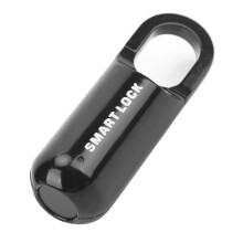 Fingerprint Padlock Black Zinc Alloy Smart Biometric Lock for Gym Locker Backpack Luggage Keyless Quick Unlock