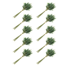 60 Pcs Eucalyptus Plastic Artificial Leaves Bunch for Home Christmas Wedding Decoration Green
