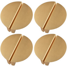 8Pack Champagne Gold Drawer Pulls,2.5 Inch Half Moon Cabinet Drawer Pulls Kitchen Handles, Modern Cabinet Hardware Pulls