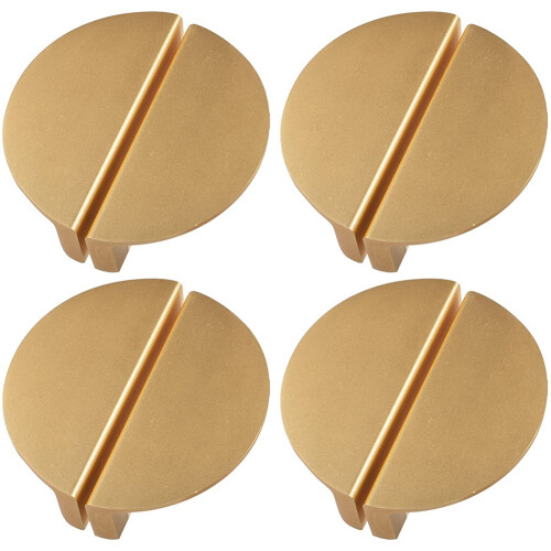 8Pack Champagne Gold Drawer Pulls,2.5 Inch Half Moon Cabinet Drawer Pulls Kitchen Handles, Modern Cabinet Hardware Pulls