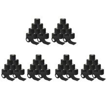 72 Rollen Nichtgewebter Selbstklebender Verband Outdoor-Sportband Fingergelenkverband 5 cm X 4,5 M Schwarz