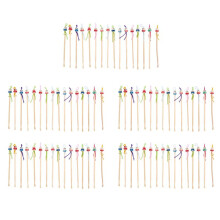 80Pcs Sortiert Farbe China Puppe Top Holz Ohrenschmalz Schaufel Ohrloeffel