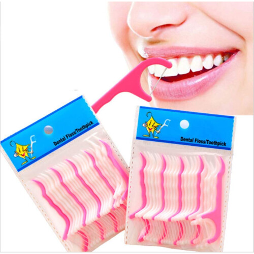 Dual Function Dental Floss Picks and Interdental Brushes 100 Pack with Durable Floss and Fine Bristles 1