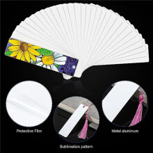 60X Heat Transfer Sublimation Blank Metal Bookmark,Aluminum DIY Bookmarks with Colorful Tassels