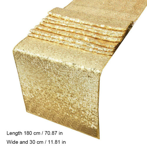 Wedding & Christmas 30x180cm Sequin Table Runner Sparkly Table Decor