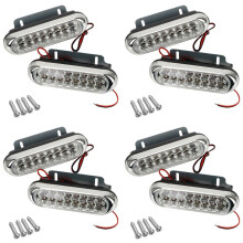 8PCS Car Light 16LED Daytime Running Light Fog White Light DRL Daytime Running Lamp Universal
